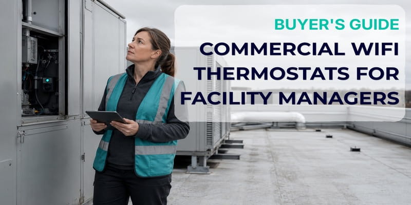 Facility manager checking a rooftop HVAC unit