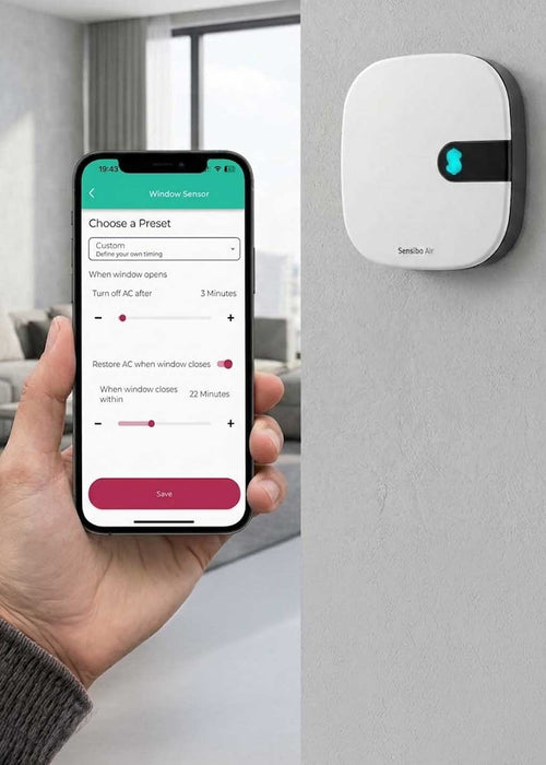 Host checking energy savings in the Sensibo app